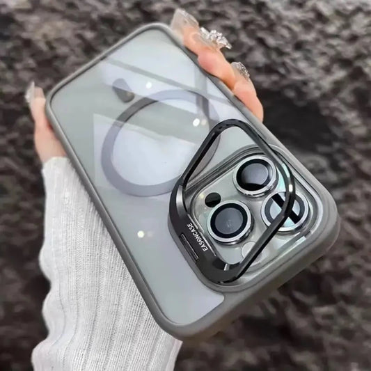 Capa Magnética Com Suporte De Lente Para iPhone