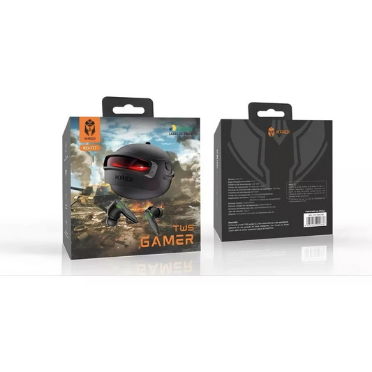 Fone De Ouvido Gamer Bluetooth Kaidi Tws Kd-777 Cor Preto